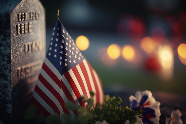 Memorial Day ter ere van iedereen die de nationale Amerikaanse feestdag diende met de nationale vlag van de VS Onthoud en eer patriottisch