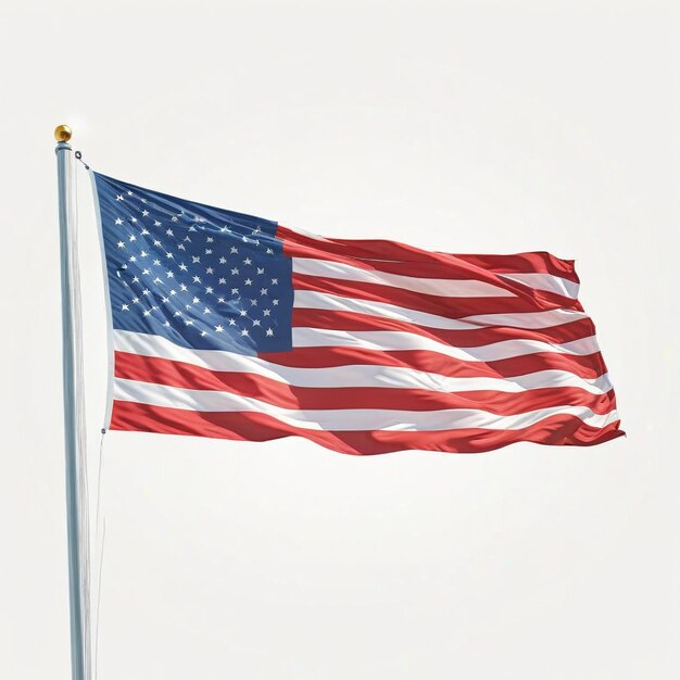 Foto memorial day usa bandiera americana veterano soldato la bandiera americana sventola nel vento