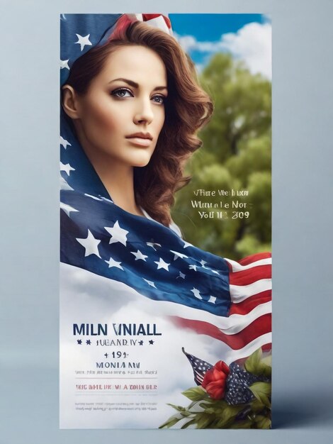 Memorial dayTemplate Poster Design Vector illustration