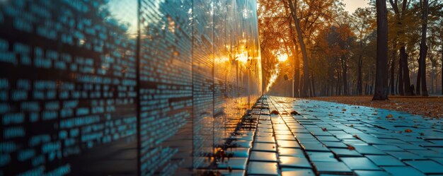 Memorial wall with names of the lost remembrance epidemics toll