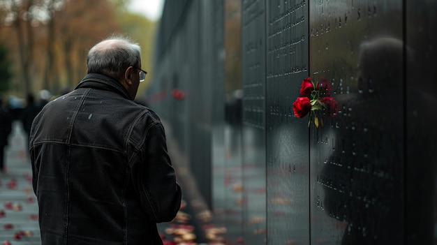 Photo memory and commemoration professional captures of memorials and commemorations honoring the victims of the conflict ensuring th ai generated illustration