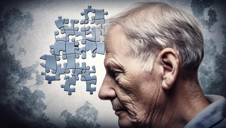 Photo memory loss dementia and alzheimer concept created with generative ai technology