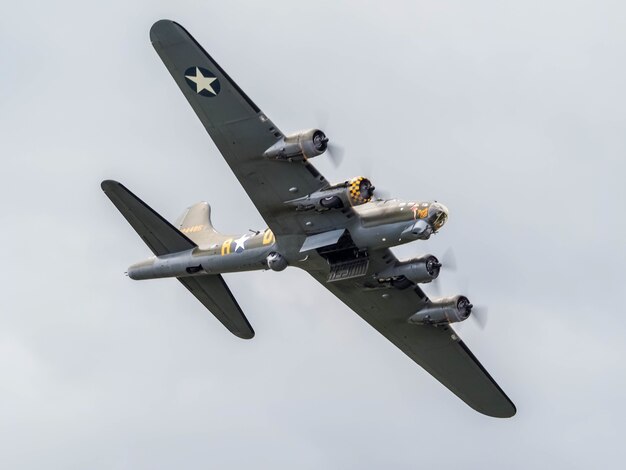 Memphis Belle Boeing B 17 Sally B Bomber Flying Over Biggin Hill Airfield