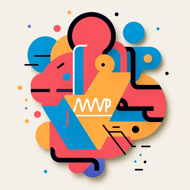 Memphis sticker vorm kleurrijke grafisch ontwerp badge vector