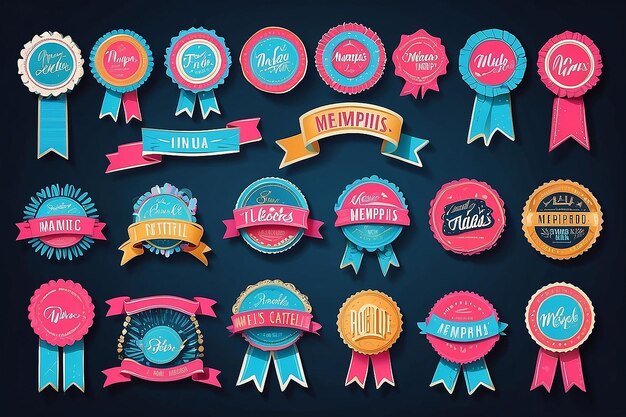 Memphis Styled Design Elementen Lint Labels Tags Emblemen