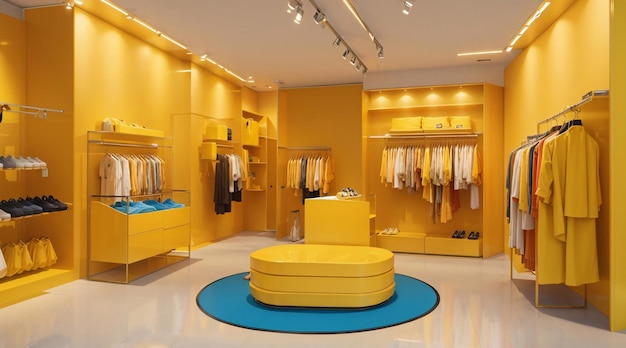 Men Clothing Store in Bright Orange Color
