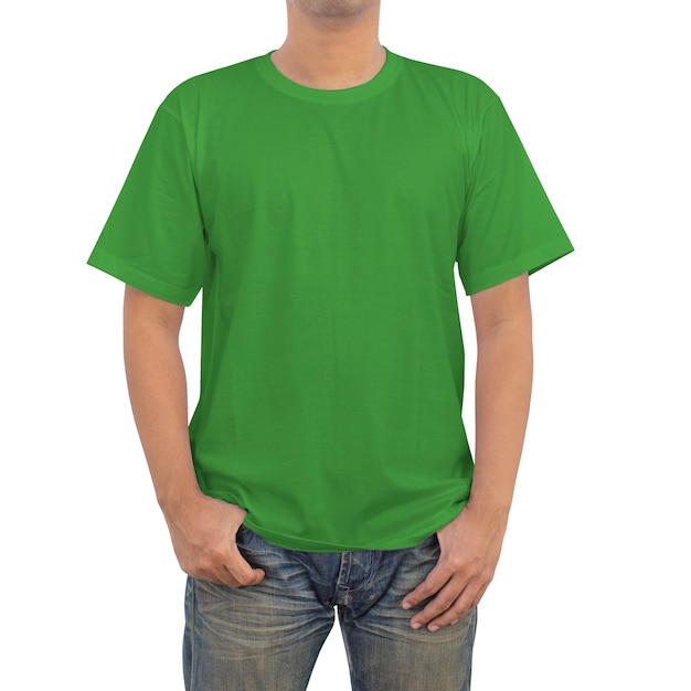 Men in green T-shirt 