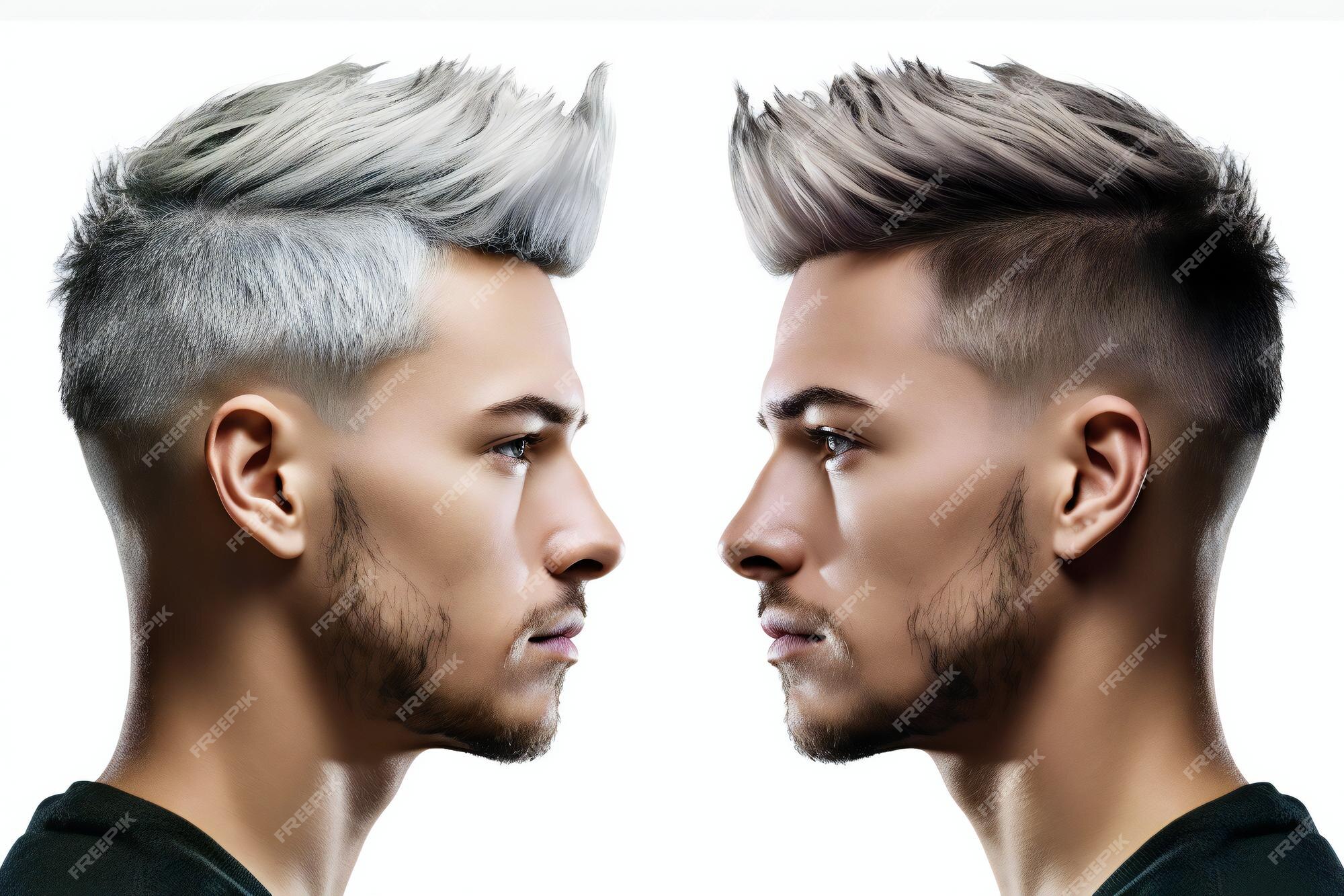 Premium Photo  Men haircut discount template men model hairstyle hair salon