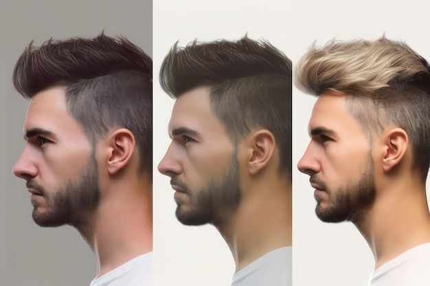 Premium Photo | Men haircut discount template men model hairstyle hair salon