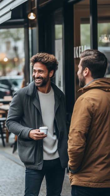 写真 男性 が 会話 を する