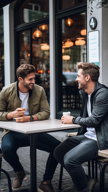 Photo men having a conversation