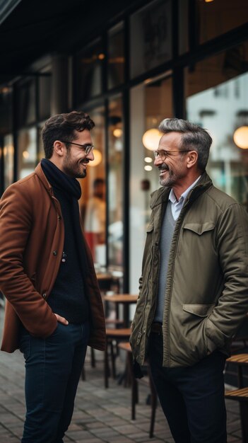 Photo men having a conversation