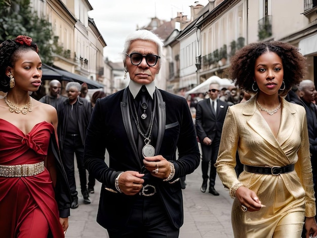 Men and Ladies in Glamorous Dress and Suit Attending Party