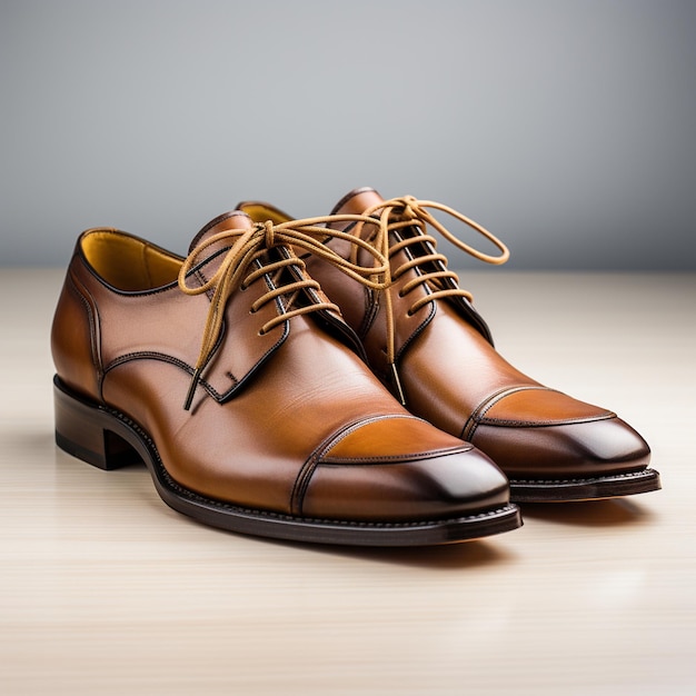 men leather derby shoes generative ai