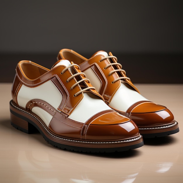 men leather derby shoes generative ai