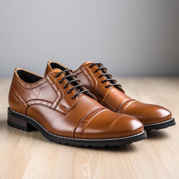 men leather derby shoes generative ai