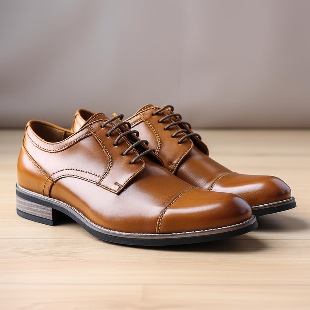 men leather derby shoes generative ai