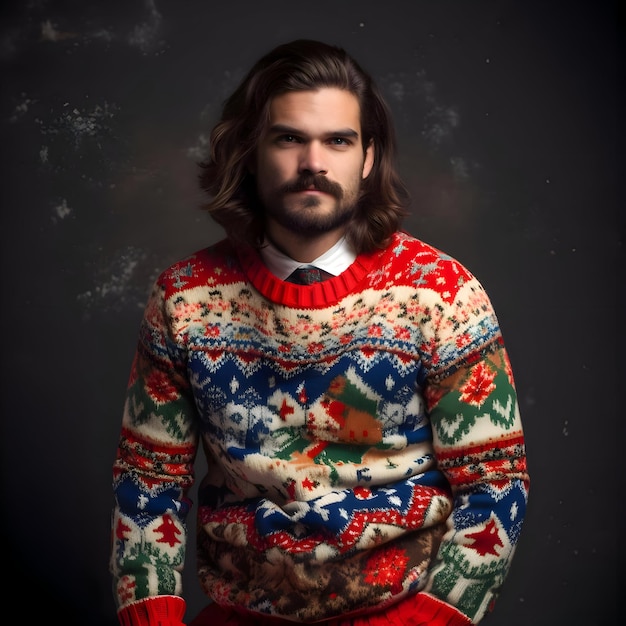 Men in National Ugly Christmas Sweater High quality