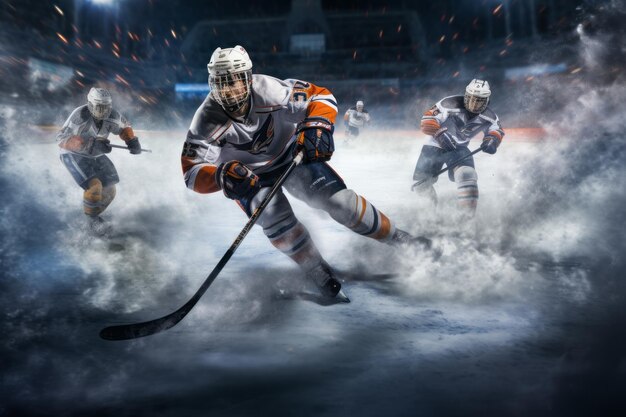 men play hockey active sport