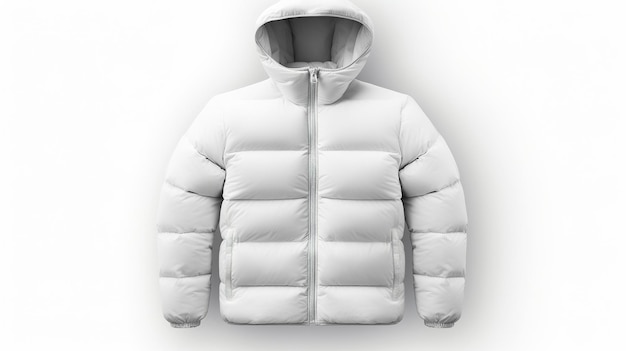 Men's Down Jacket with Hood Mockup