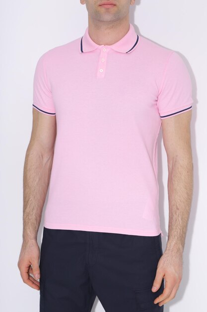 Men's pink tshirts mockup Design templatemockup