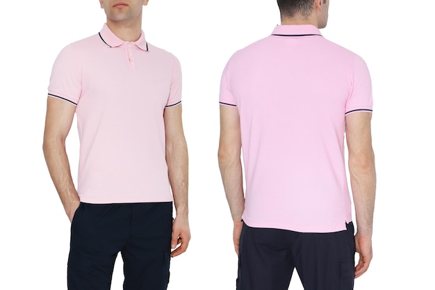 Men's pink tshirts mockup Design templatemockup