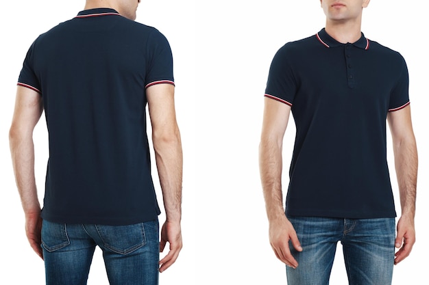 Mockup di polo da uomo mockup di design