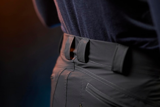 Pantaloni impermeabili da uomo pantaloni da uomo primo piano tessuto impermeabile