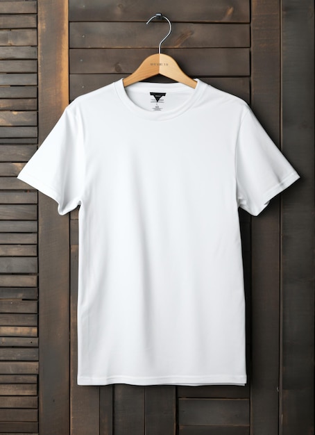 Premium AI Image | Men's white blank Tshirt template for your design ...