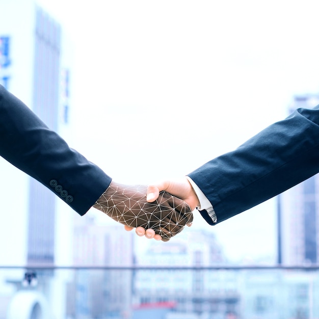 men shaking hands rpa concept