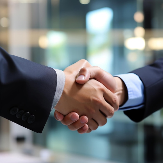 Men shaking hands in a successful business agreement