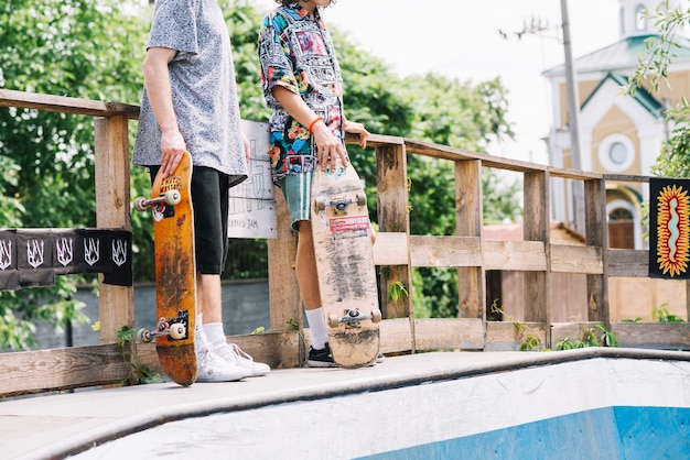 Men standing at ramp