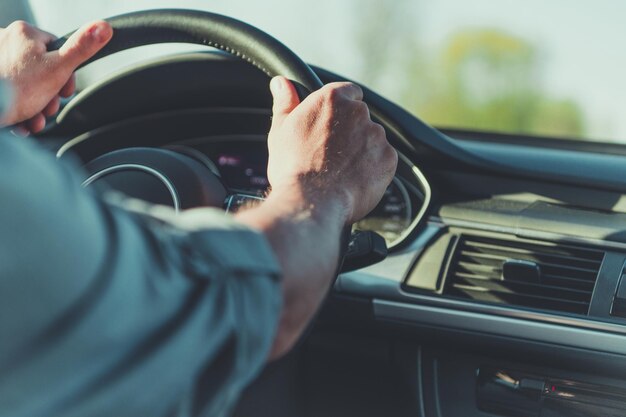 Photo men behind the wheel