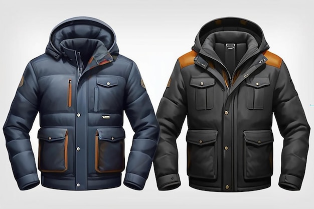 Photo men winter jacket icon