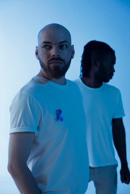 Men with prostate cancer ribbon