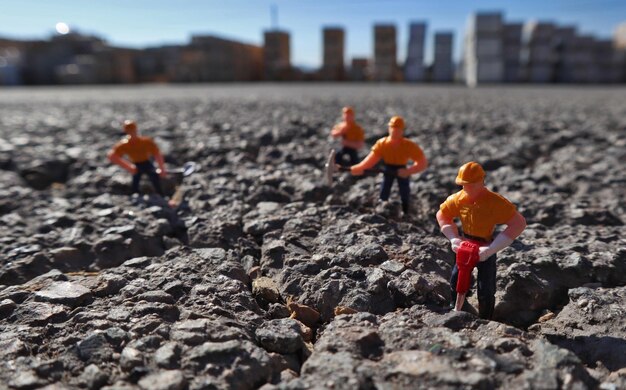 Foto uomini al lavoro