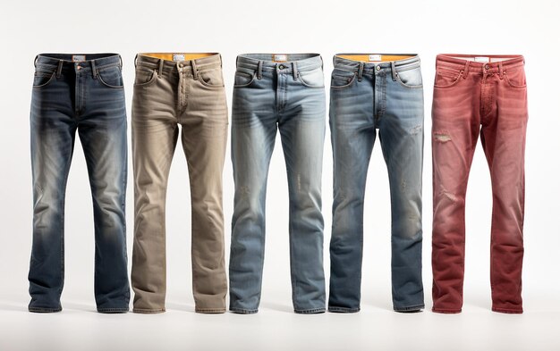 Мужские джинсы моды изолированы на прозрачном фоне