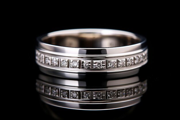 Men39s Platinum Wedding Band Isolated