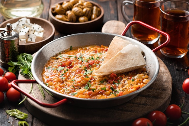 Menemen Turkish traditional dish