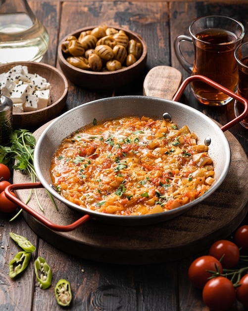 Foto menemen turks traditioneel gerecht