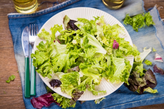 Foto meng vegetarische salade