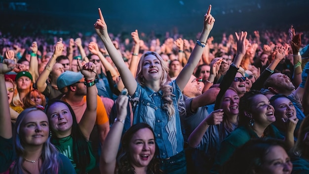 Menigte fans op een concert