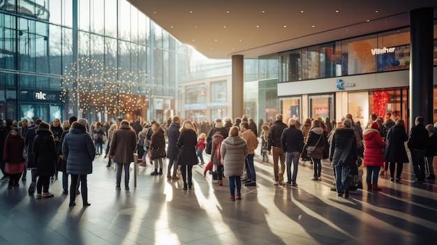 Menigte in het winkelcentrum