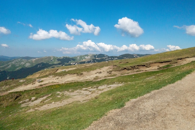 Mening van Bucegi-bergen, Roemenië, het Nationale Park van Bucegi