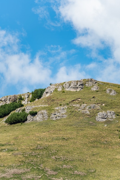 Mening van Bucegi-bergen, Roemenië, het Nationale Park van Bucegi