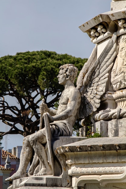 Mening van het standbeeld van de tuin van Afonso de Albuquerque in Lissabon, Portugal wordt gevestigd dat.