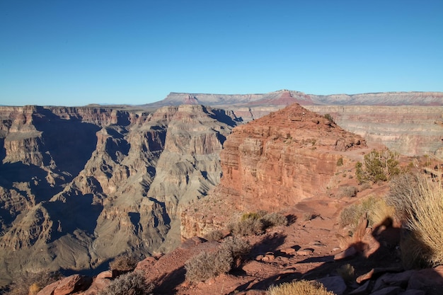 Mening van landschap in het nationale park van grand canyon in de vs