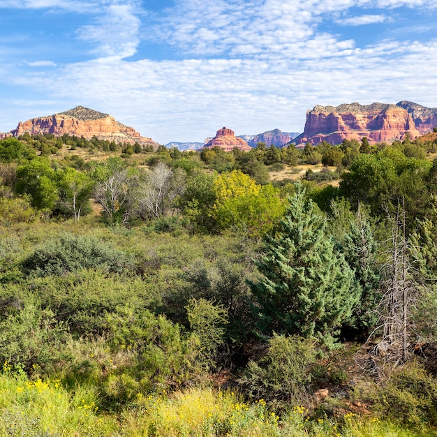 Foto mening van rood rotslandschap, sedona, arizona