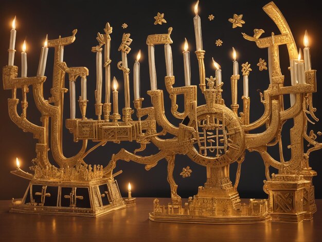 Foto menorah achtergrondbeelden collecties schattige behang ai gegenereerd