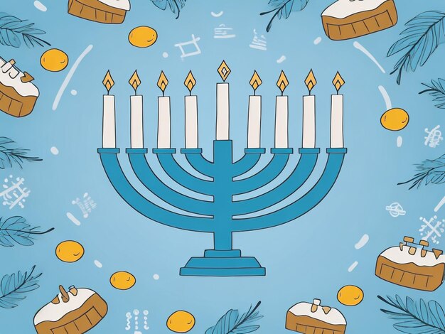 Foto menorah achtergrondbeelden collecties schattige behang ai gegenereerd